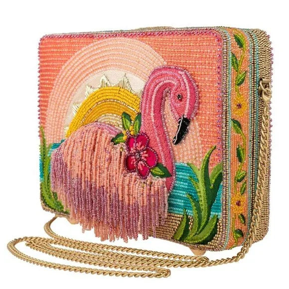 Flamingo Straw Bag