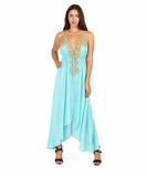 Hand-Beaded Maxi Dress