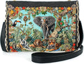 Wild Kingdom Beaded Crossbody Handbag