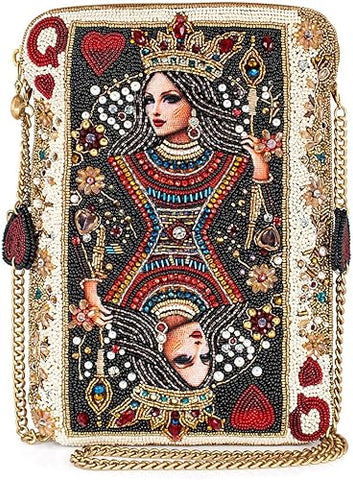 Mary Frances The Queen Beaded Mini Crossbody Bag