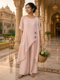 Italian linen, Made in Italy,Linen set with brown buttons