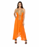 Hand-Beaded Maxi Dress