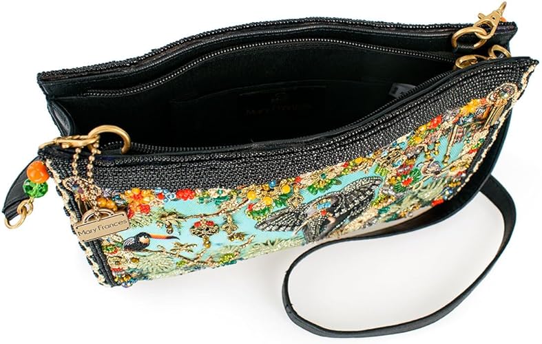 Wild Kingdom Beaded Crossbody Handbag
