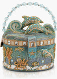 Crystal Dolphin Crossbody Handbag