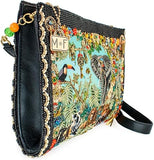 Wild Kingdom Beaded Crossbody Handbag