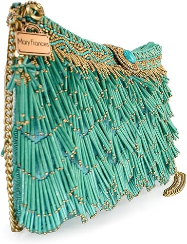 Mary Frances Shimmy Beaded Fringe Clutch Handbag