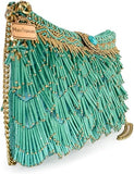 Mary Frances Shimmy Beaded Fringe Clutch Handbag