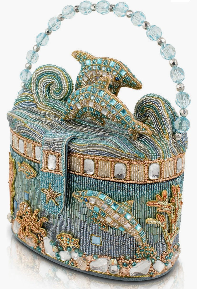 Crystal Dolphin Crossbody Handbag