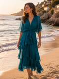 Best Selling Dress Made up of 30% Silk, 70% Viscose