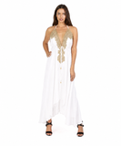 Hand-Beaded Maxi Dress