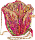 Mary Frances Treasured Tulip Beaded Handbag Flower Shape Crossbody Novelty Bag