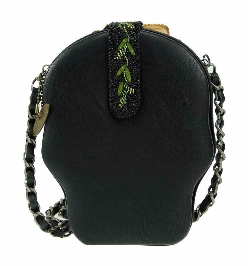 Sugar Rush Beaded Sugar Skull Crossbody Handbag