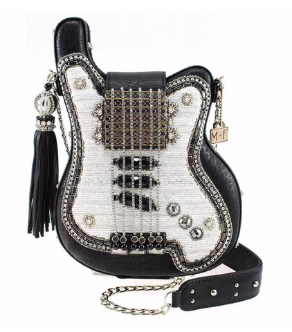 Greatest Hits Embellished Electric Guitar Crossbody Handbag