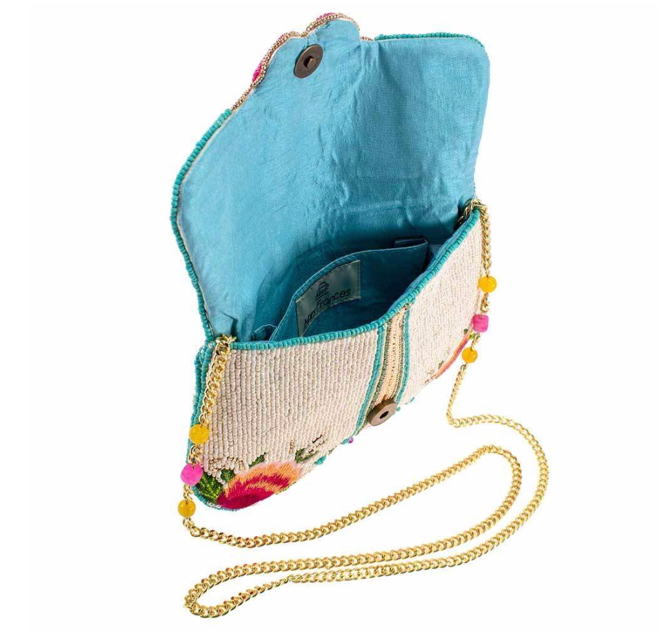 Dream Chaser Beaded Butterfly Crossbody Clutch Handbag