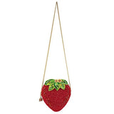 Mary Frances Berry Sweet Strawberry Beaded Crossbody Handbag Red Bag New